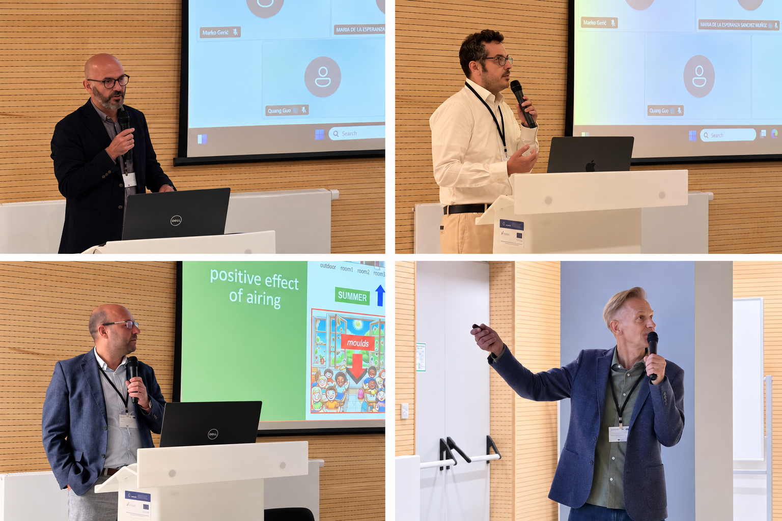 Four speakers presenting at the EDIAQI Indoor Air Quality Conference in Zagreb.