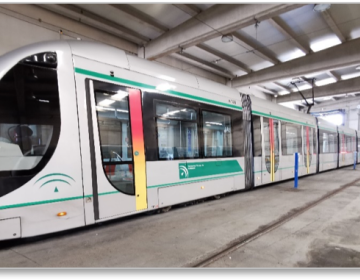 Metro Sevilla Train that will be measured as part of air quality measuring campaign